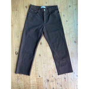 Zara Straight Frayed Jeans